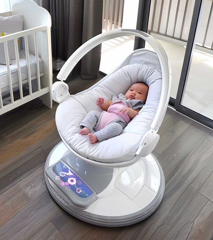 Berceur Automatique Pour Bébé - Peluche Musicale Avec Télécommande - Aide à L'Endormissement - Pour Nourrisson Garçon Ou Fille